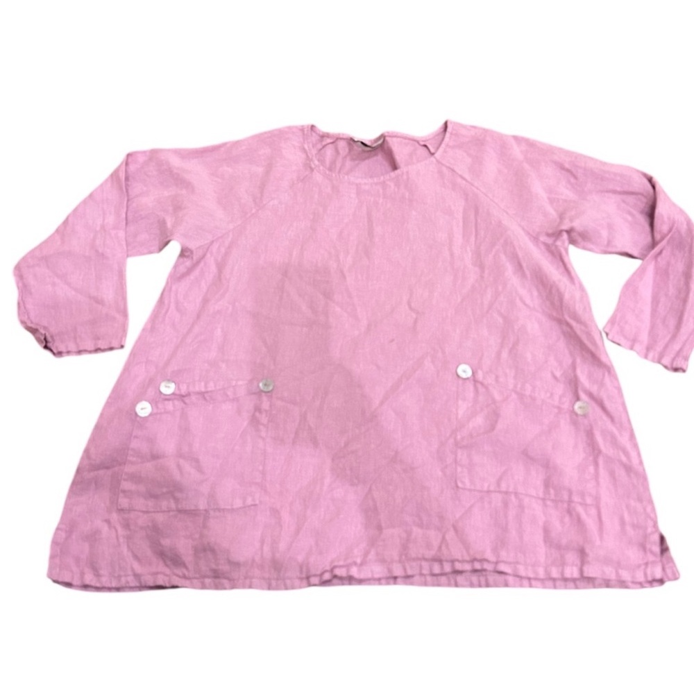 Match Point Linen Lagenlook Shirt size Large